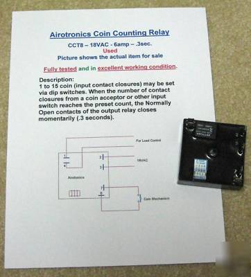 Airotronics coin counting relay