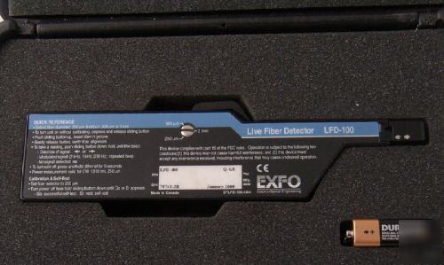 Exfo lfd-100 fiber optic identifier and test set