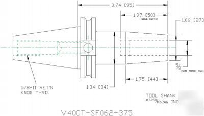 New V40CT SF062 375 thermal toolholding cat adapter