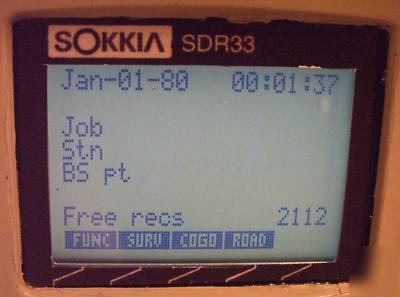 Sokkia SDR33 data collector 256 kb 2100 points sdr 33