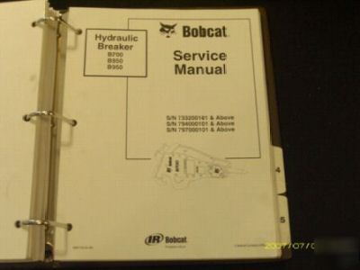Bobcat hydraulic breaker attach service manual b series