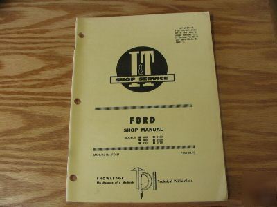 Ford 8000 to 9700 it shop service manual
