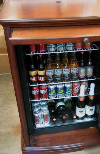 New kegerator beer refrigerator wood furniture fridge 