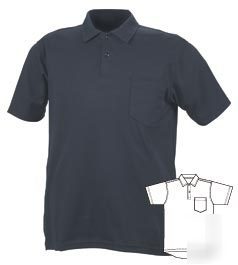 Nwt blauer 8131-1 knit s/s shirt dark navy size: large