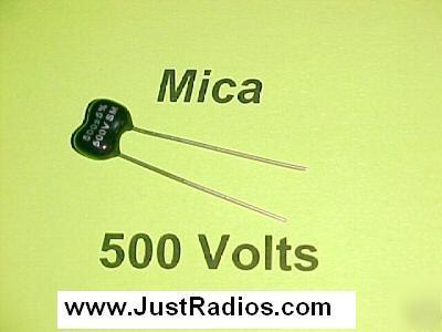 100PF at 500V dipped silver mica capacitors : qty=20