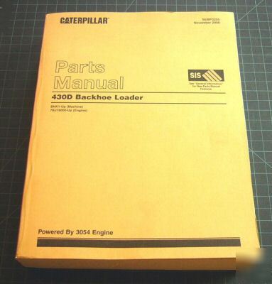 Cat caterpillar 430D backhoe loader parts manual book