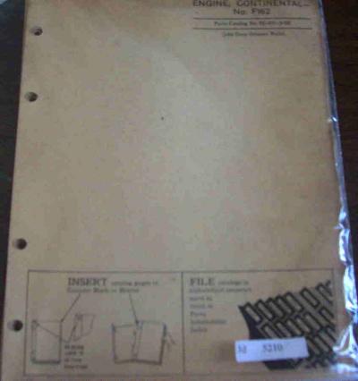 John deere F162 continental engine parts catalog manual