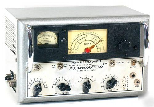 Multi-elmac a-54H hf ham transmitter & psa-500 p/s 