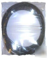 New : 10 x meters of black solid core equipment wire