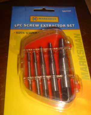 New remove damaged screws studs extractor 5 piece brand 