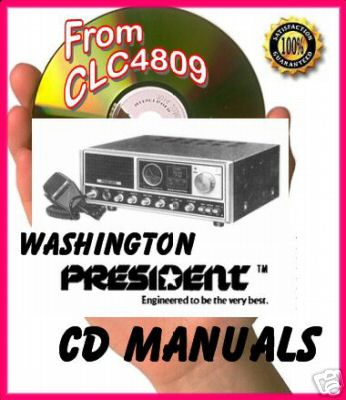 Uniden president washington cb radio cd manual + diag