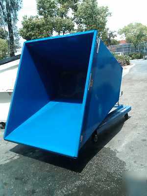Vestil d-200-ld self-dumping hopper blue