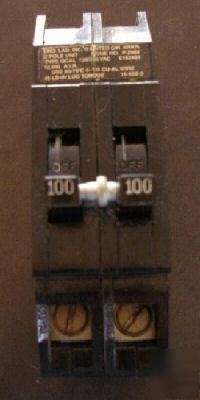 Zinsco 100 amp 2 pole circuit breaker