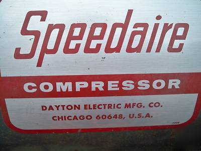 Speedaire air compressor 2Z488 dayton 9K322 