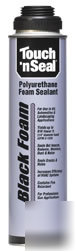 Touch n seal gun foam black polyurethane foam - 12 cans