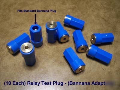 10 - banana plugs for westinghouse/abb relay test plugs