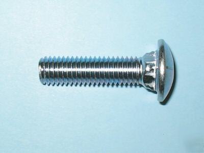 100 zinc plated carriage bolts: 3/8-16X5 free shipping