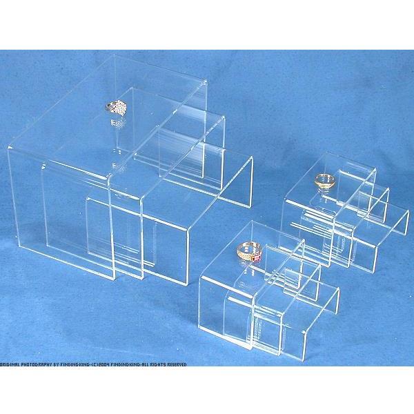 9 acrylic risers jewelry display clear showcase stands
