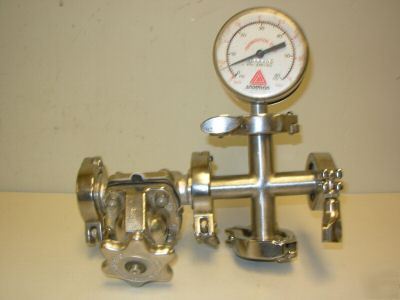 Anderson pressure gauge w/ itt dia-flow valve assembly