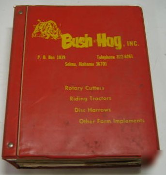 Bush hog 1960's ? cutters/tractors/harrows brochure lot