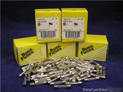 Cooper bussmann bk/AGC30A 30 amp 5 boxes of 100 fuses
