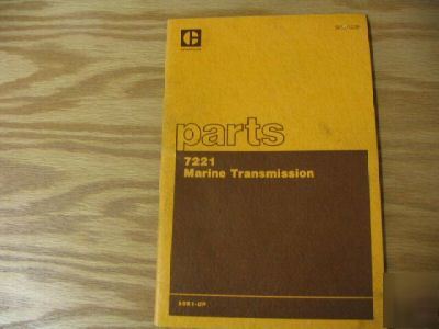 Caterpillar 7221 marine transmission parts manual book