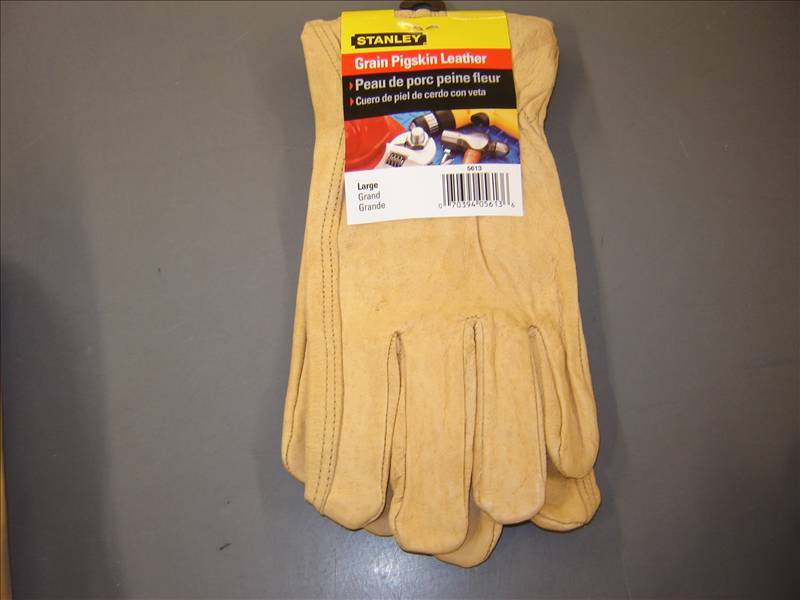 Lot of 12 pairs of stanley pigskin leather work gloves