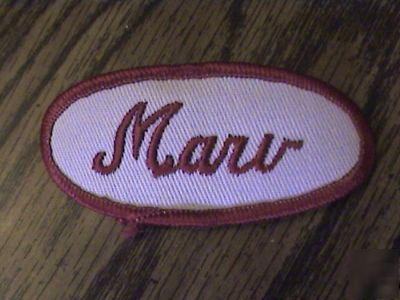 Marv,personal,work,company,name,nickname, patch