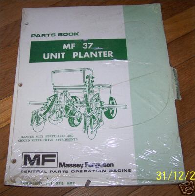 Massey ferguson mf 37 unit planter parts book ...(~|~)
