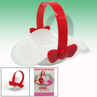 Stylish bowknot plastic basket for cellphone & sundries