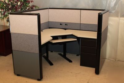 Used office cubicles - inscape 5X5 low wall cubicles