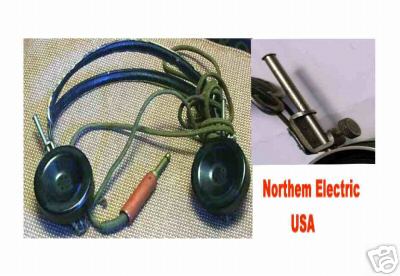 Vintage northem electric headphone,headset,earphone
