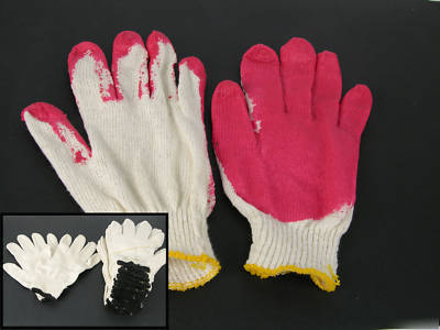 50PRS latex coated cotton glove+free 10PRS knit gloves 