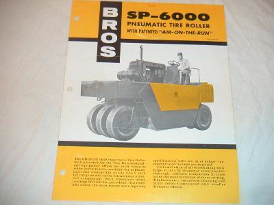Bros model sp-6000 pneumatic tire roller brochure 