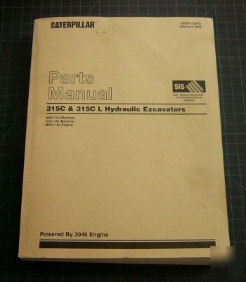 Cat caterpillar 315C l parts manual catalog book 315-c