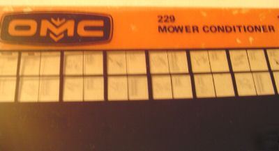 Omc 229 mower conditioner parts catalog micro fiche