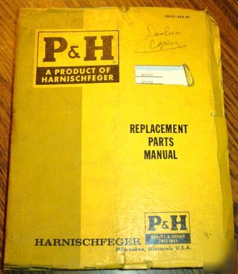P&h harnischfeger r-150 R150 crane parts catalog manual