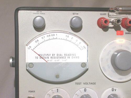 General radio gr 1864 megohmmeter up to 1090 v/200 tohm