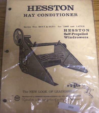 Hesston HC2-1 HC3-1 hay conditioner operators manual