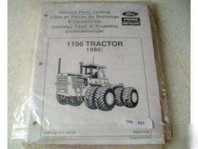 Ford 1156 tractor service parts catalog manual