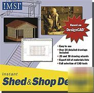 Shed & shop design building plans blueprints estimating
