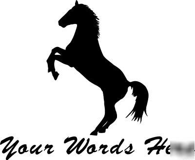 Your text custom horse vinyl decal / sticker - large