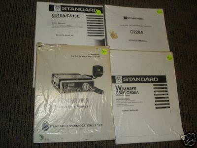 4 different standard comm ham electronics manuals 