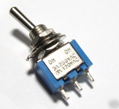 5 pcs miniature spdt toggle switch 3 pin on/off B38