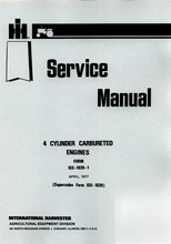 Farmall 4 cylinder carbureted engine service manual ih