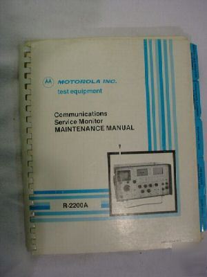 Motorola R2200A service monitor original service manual