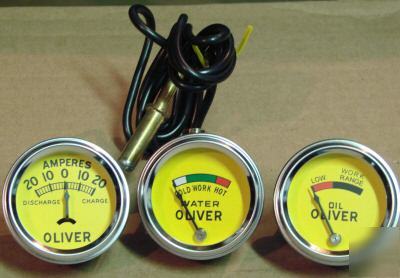 Oliver gauge set - temperature, amp, oil pressure