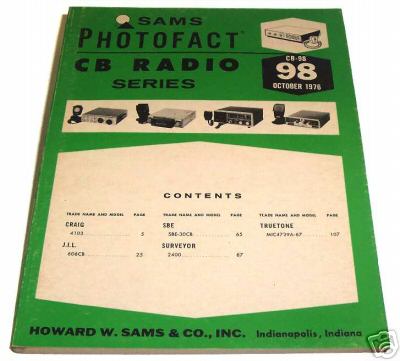 Sams photofact cb-98 october 1976 cb radio series