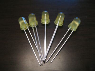 100PCS 5MM yellow superbright diffused led 