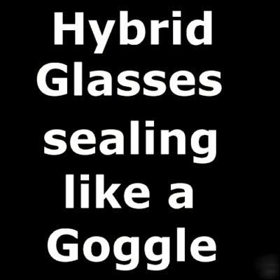 Elvex safety glasses goggle hybrid, anti-fog, uv, clear